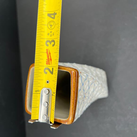 MCM Casher Mexico Hand Painted Textured Twisted 7.5” Ceramic Vase - Picture 6 of 11